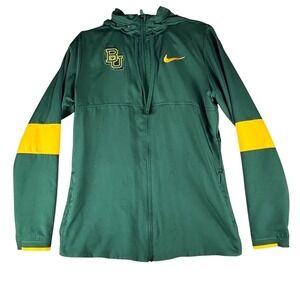 Nike Dri-FIT Baylor Bears Full Zip Hooded Jacket Green/Gold Men's M